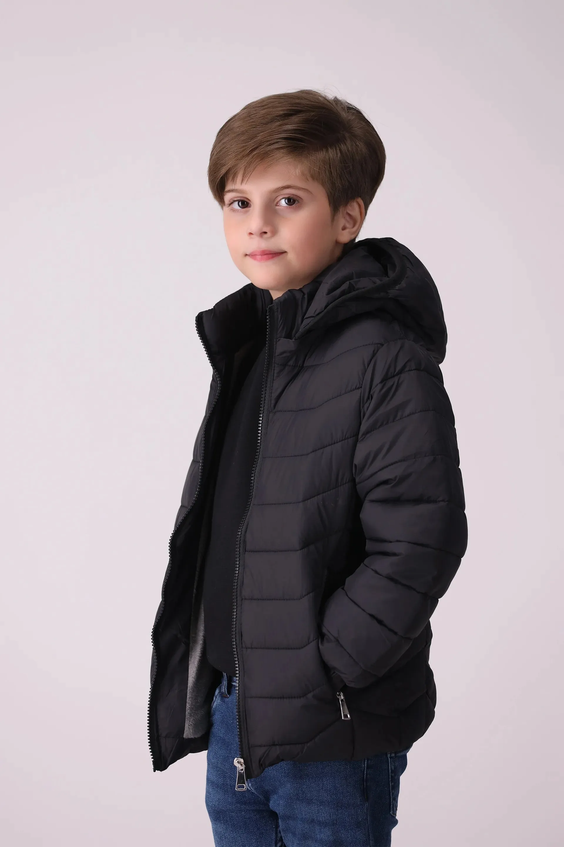 Quilted Jacket With Hood