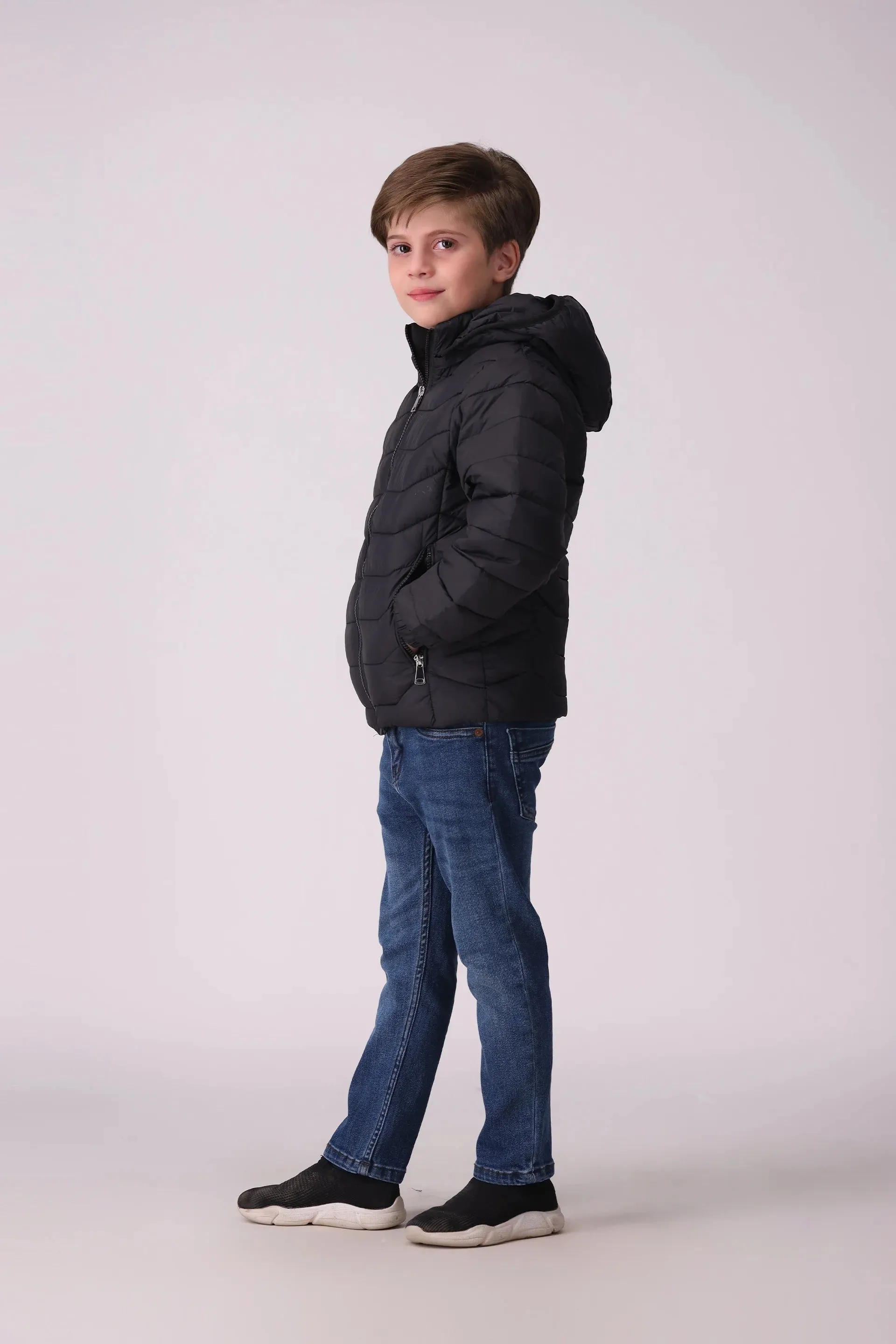 Quilted Jacket With Hood