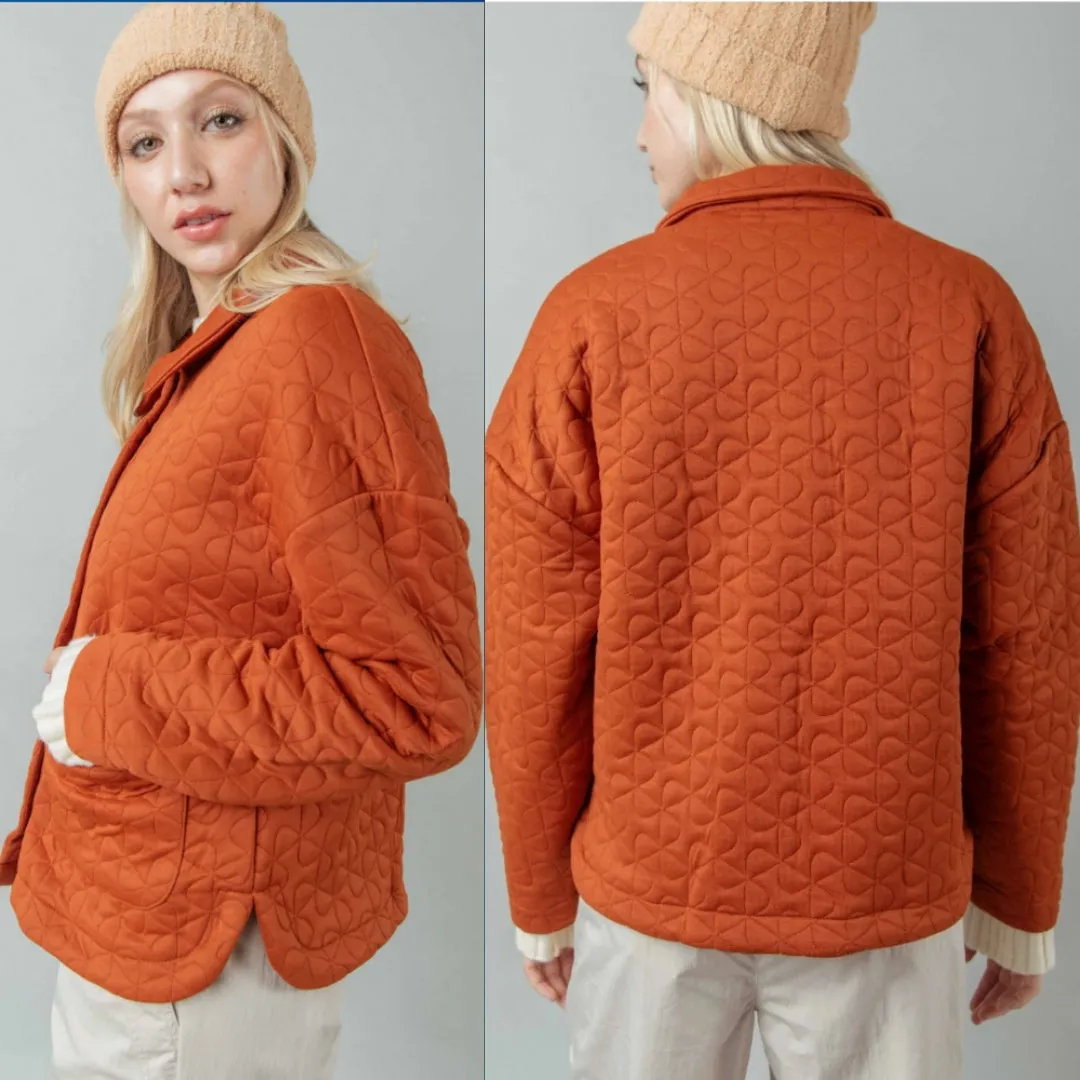 Quilted Snap Front Jacket