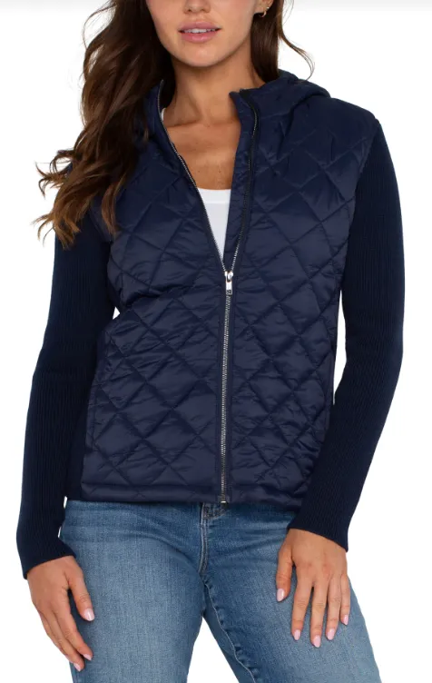 QUILTED ZIP SWEATER