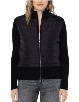 QUILTED ZIP SWEATER