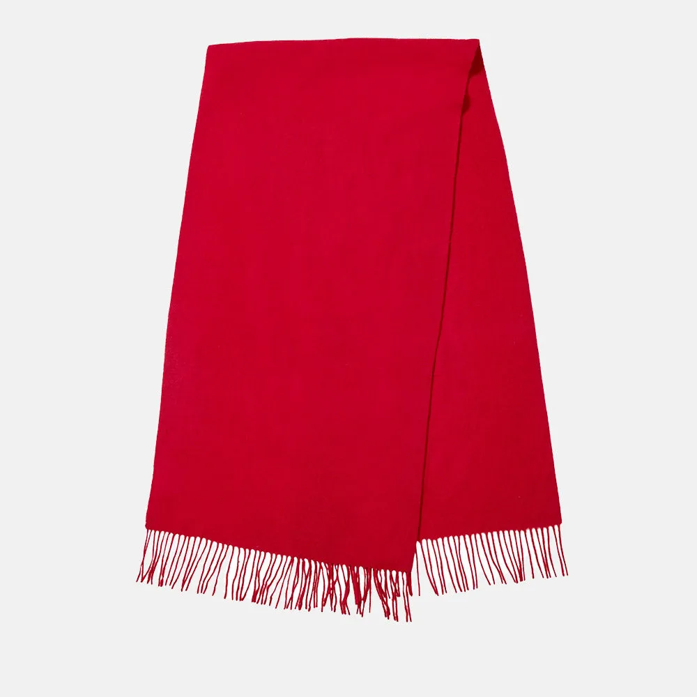 Red Pure Wool Scarf