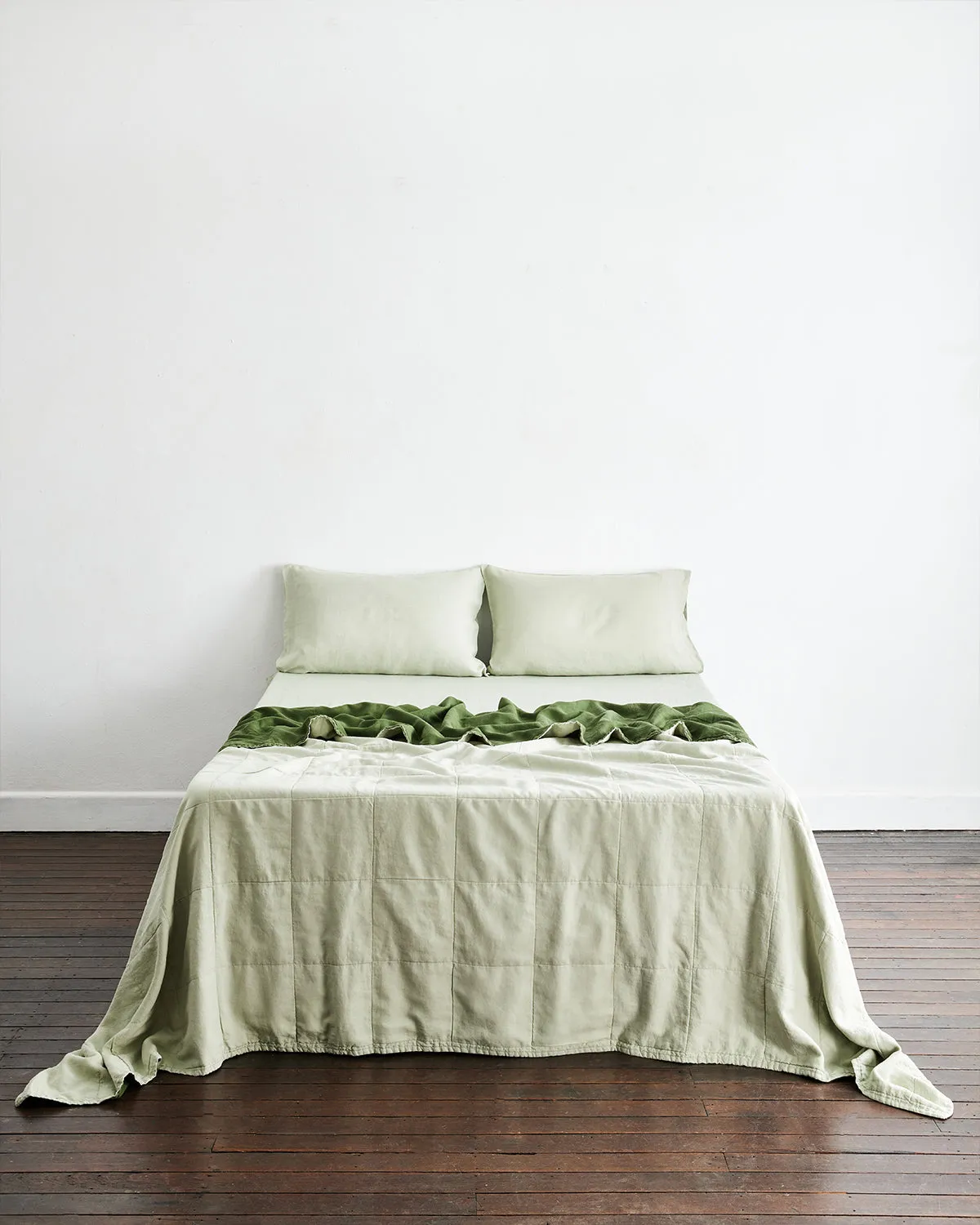 Sage & Olive 100% French Flax Linen Quilt Set