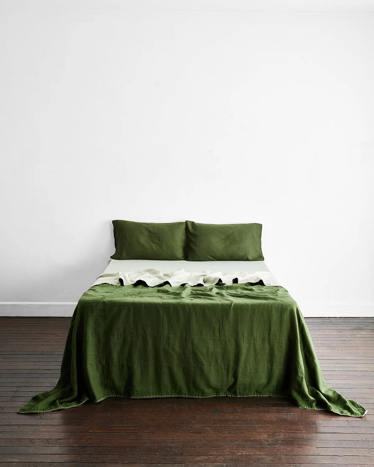 Sage & Olive 100% French Flax Linen Quilt Set