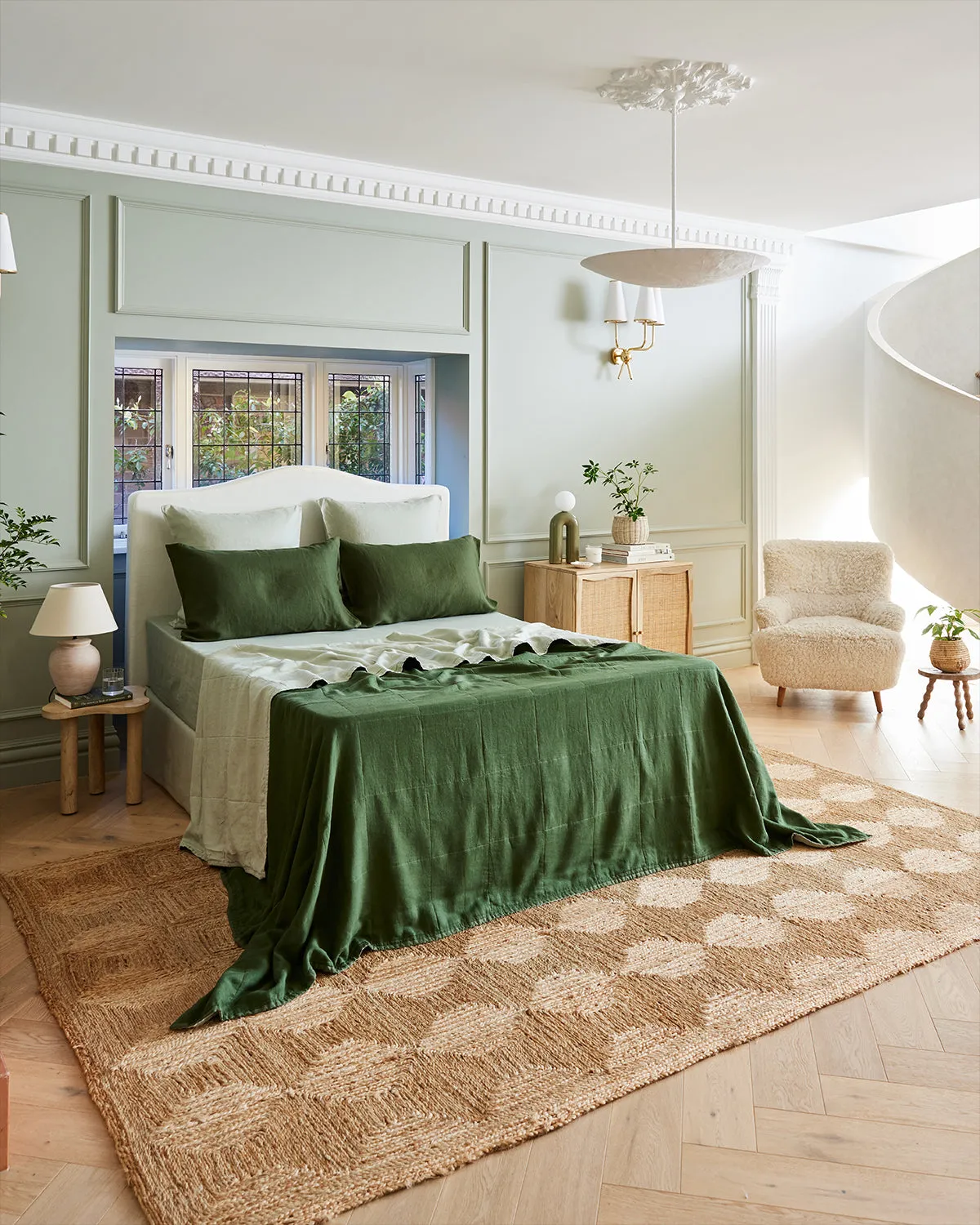 Sage & Olive 100% French Flax Linen Quilt Set