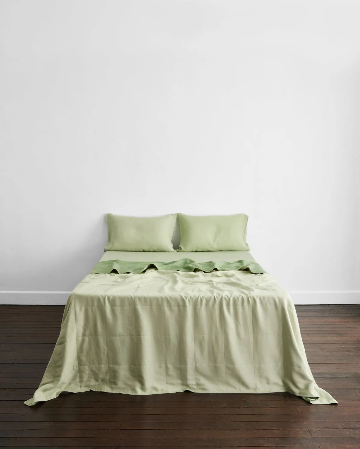 Sage & Pistachio Two-Tone Quilt