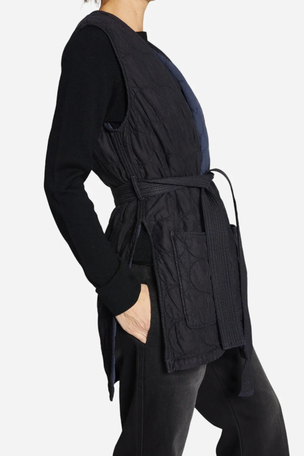 Saint Art Lucca Quilted Vest Black