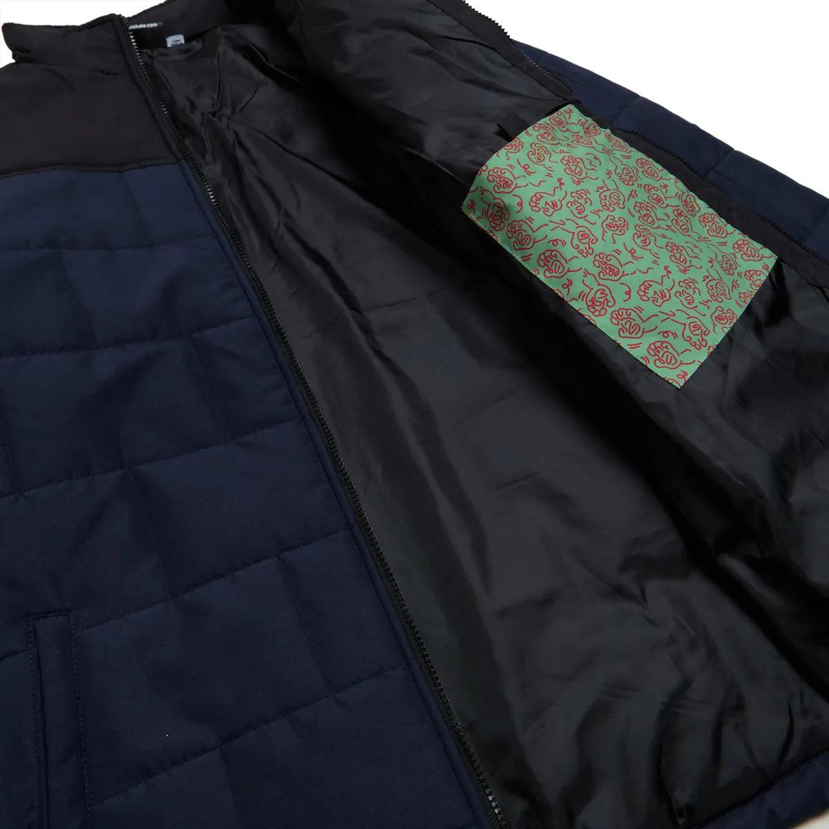 Santa Cruz Brickwork Quilted Jacket - Black/Blue