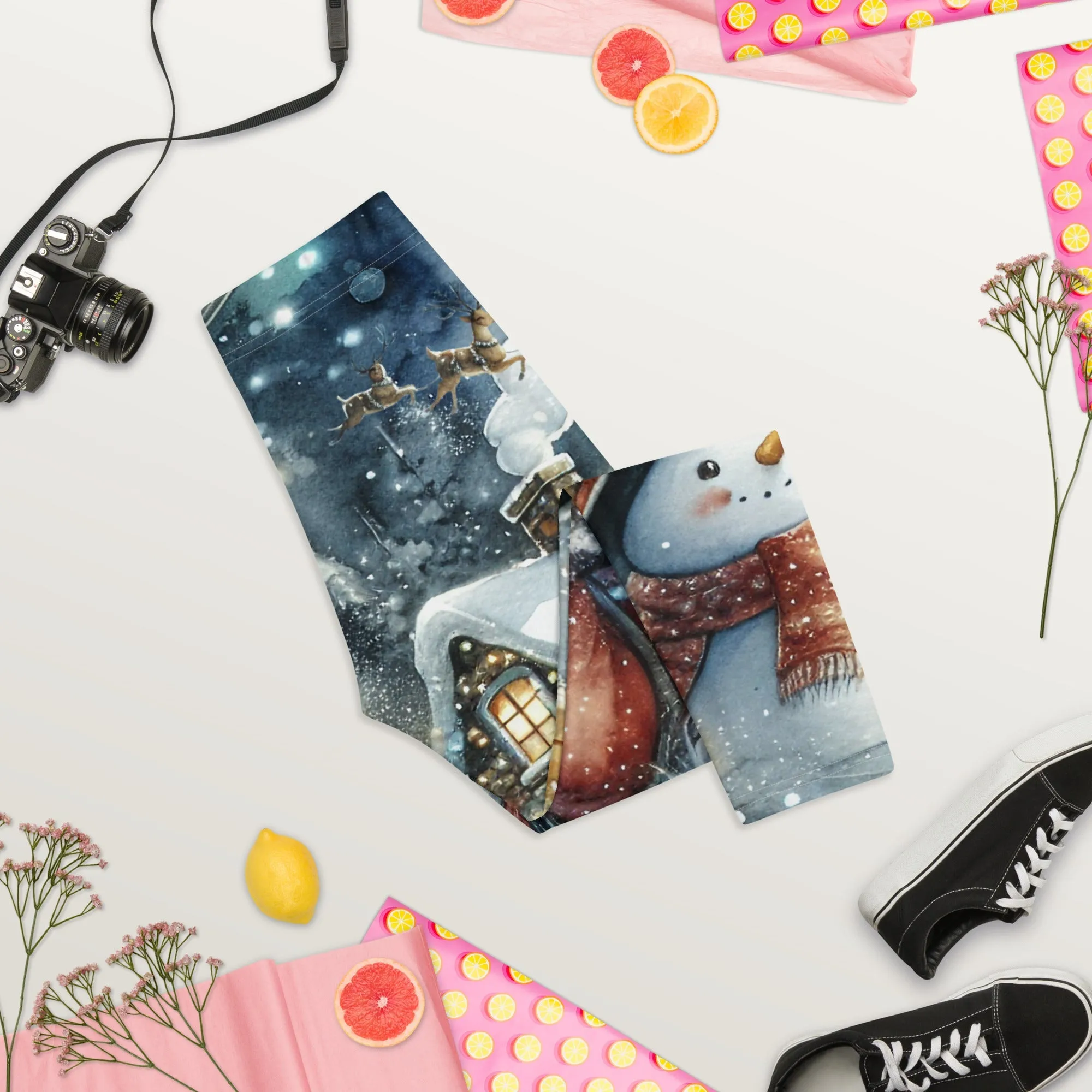 Santa's Cozy Cottage Capris