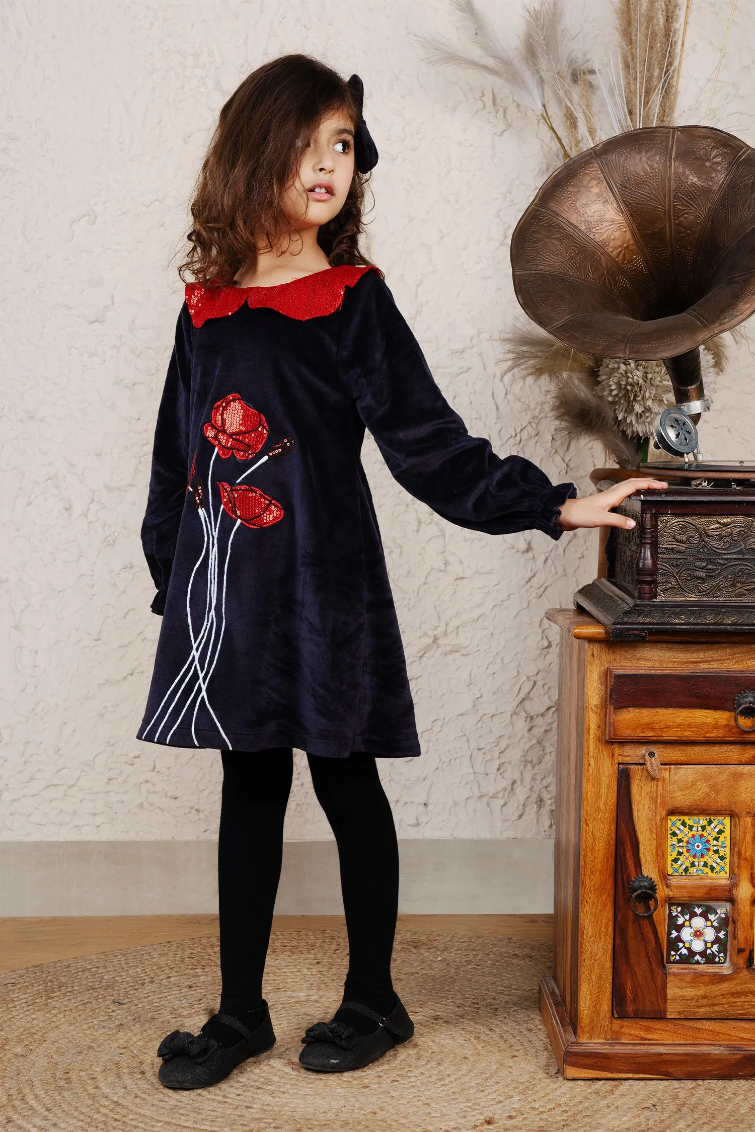 Sequin Poppy Stitch Dress