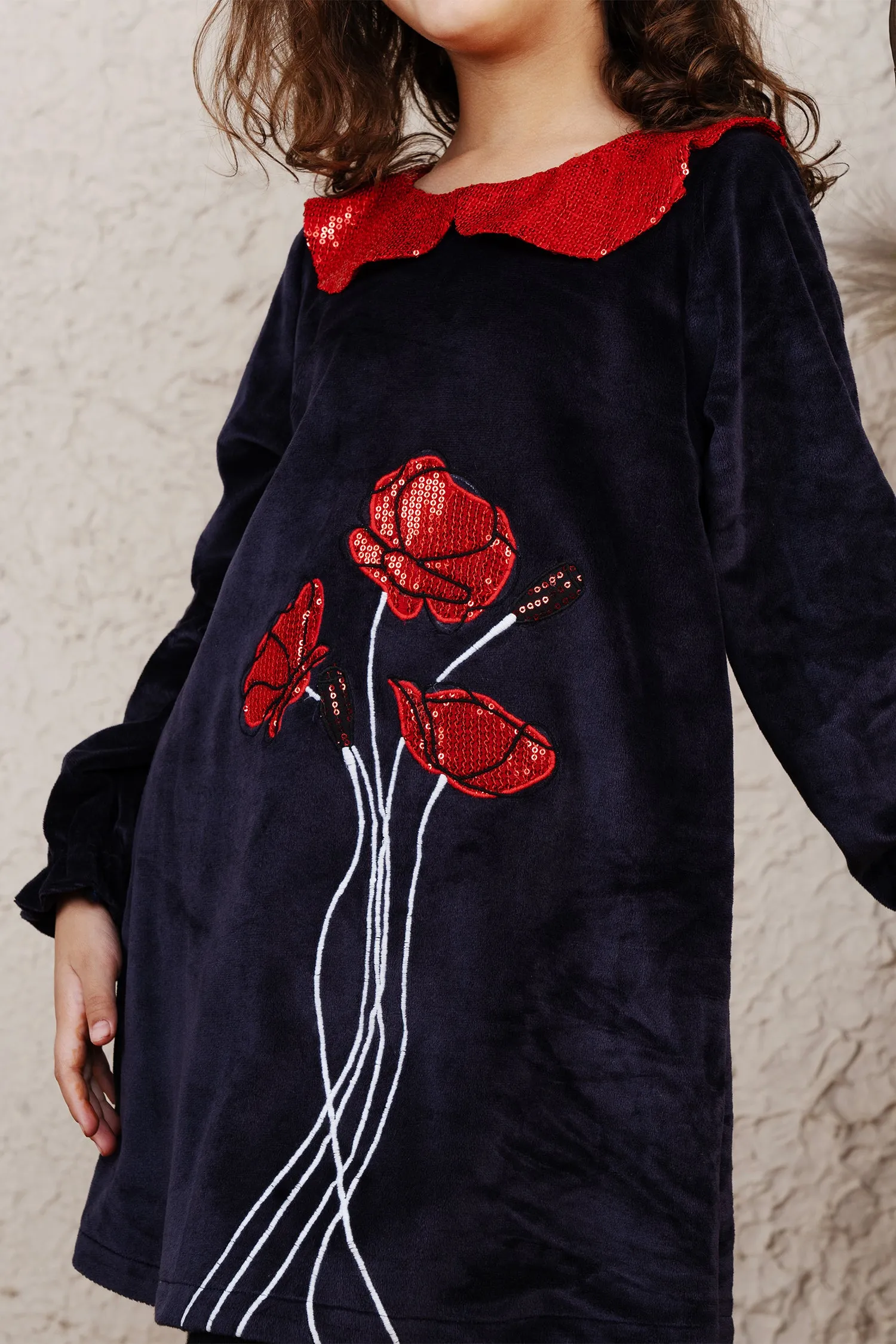 Sequin Poppy Stitch Dress