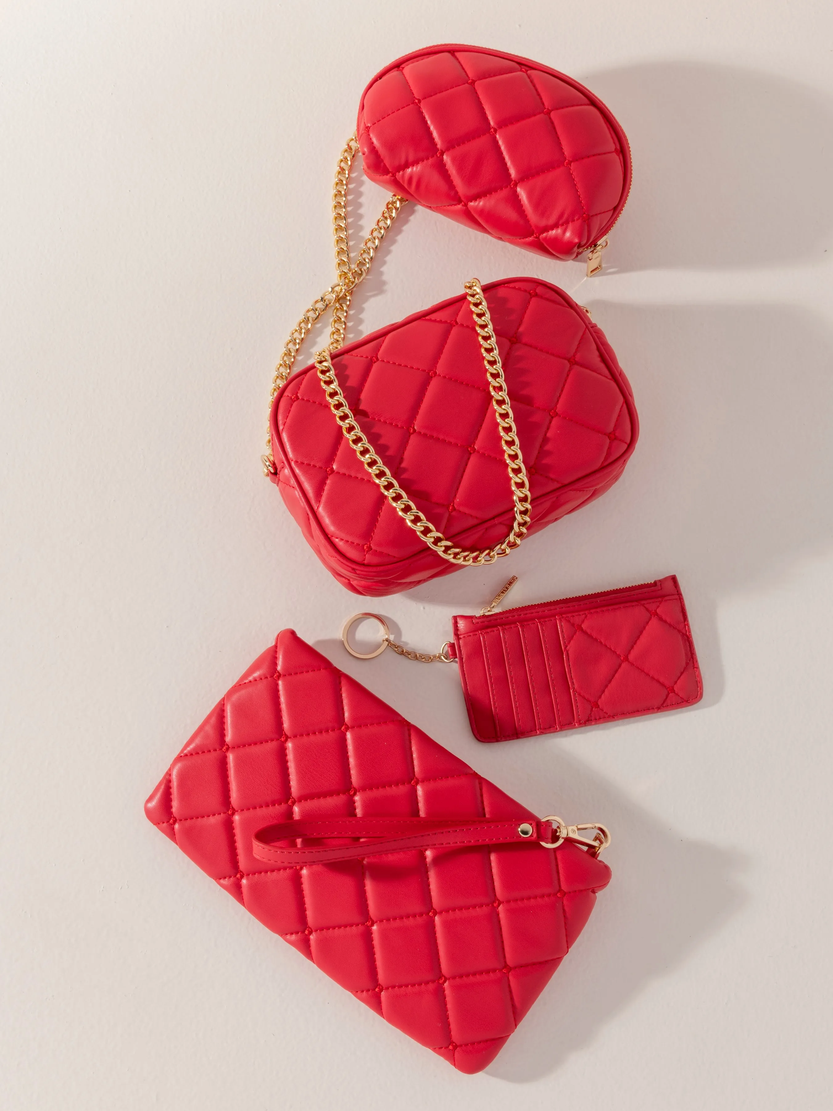 Shiraleah Mademoiselle Card Case, Red