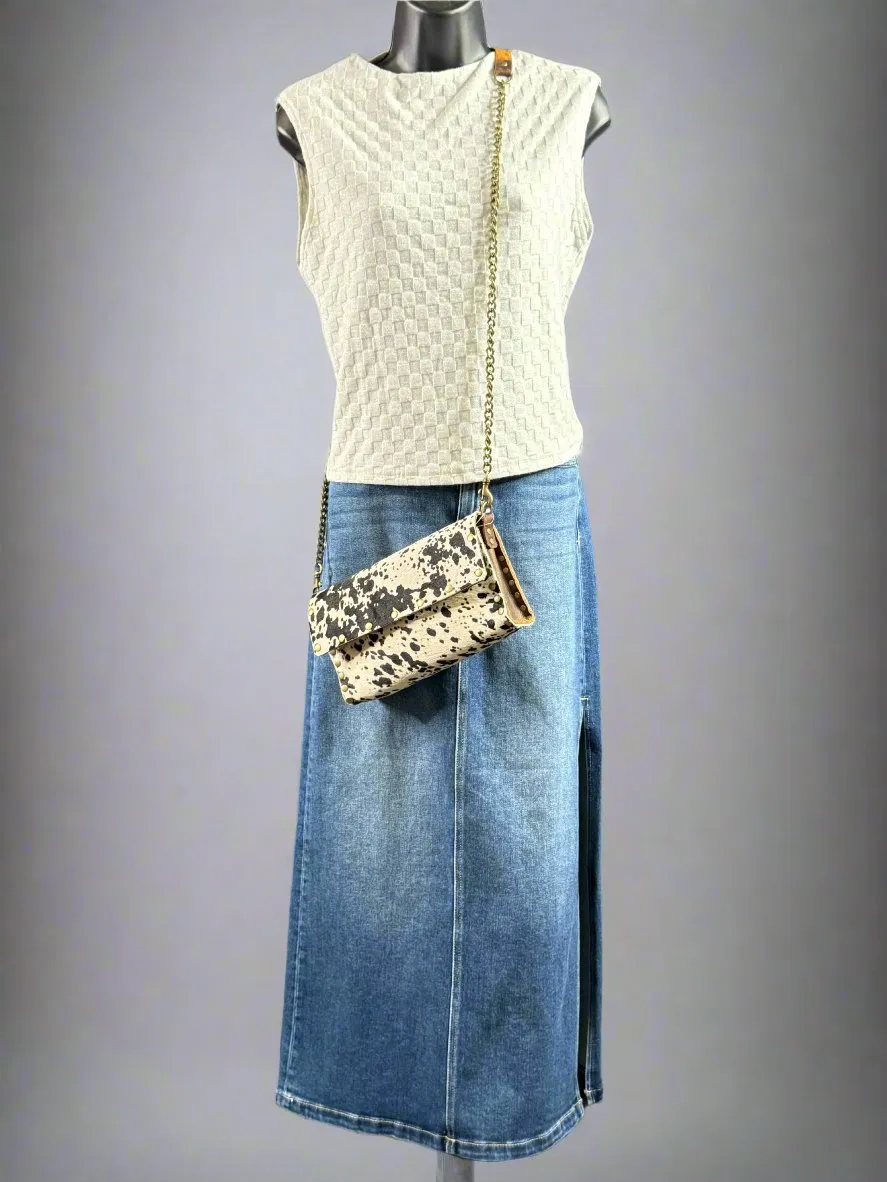 Sleeveless Mock Neck Knit Top