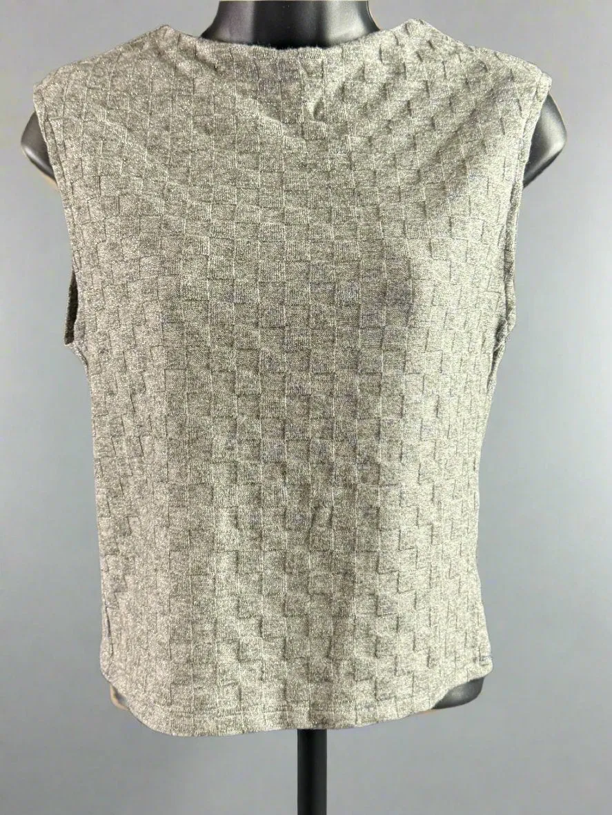 Sleeveless Mock Neck Knit Top
