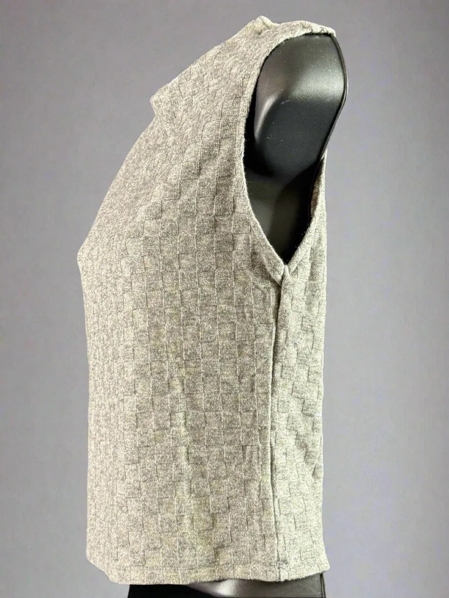 Sleeveless Mock Neck Knit Top