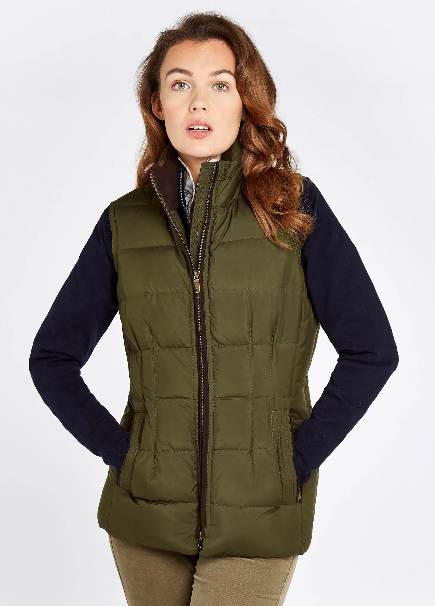 Spiddal Quilted Vest - Olive