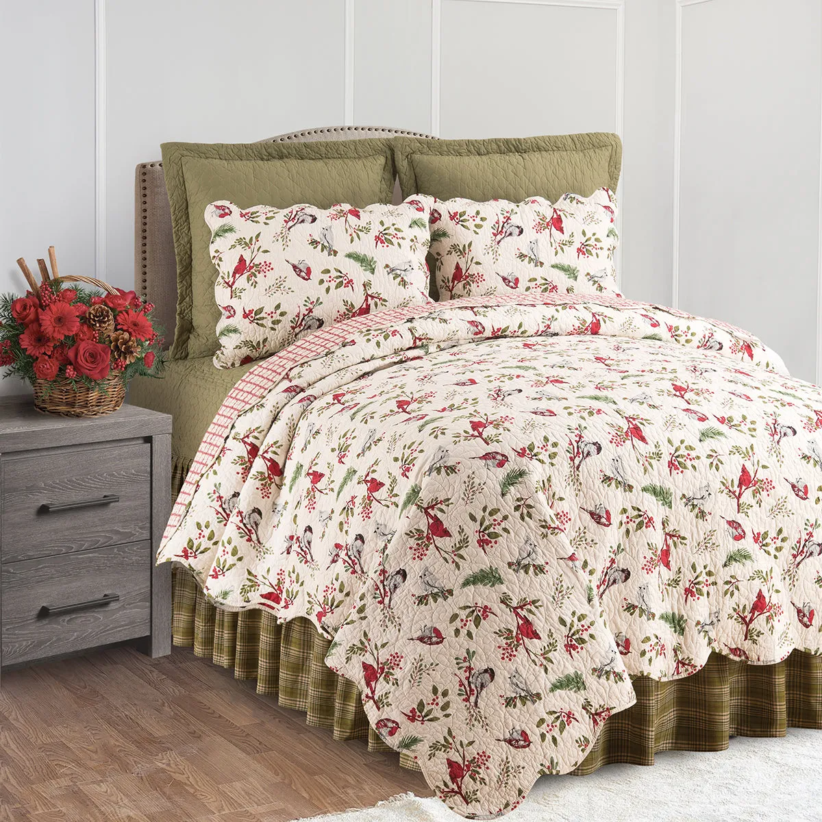 Sprig Birds Quilt Set