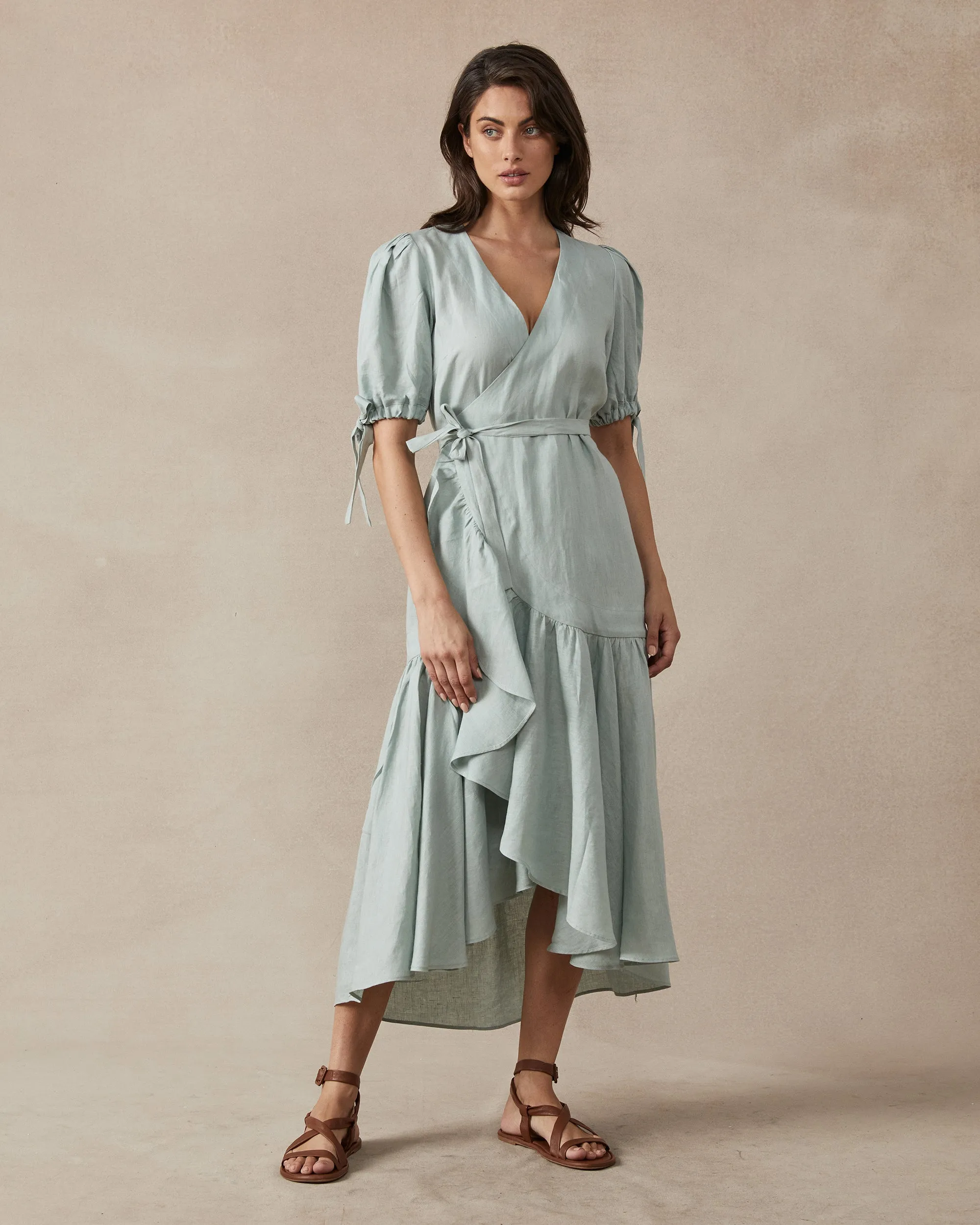 Stevie Wrap Dress Sage