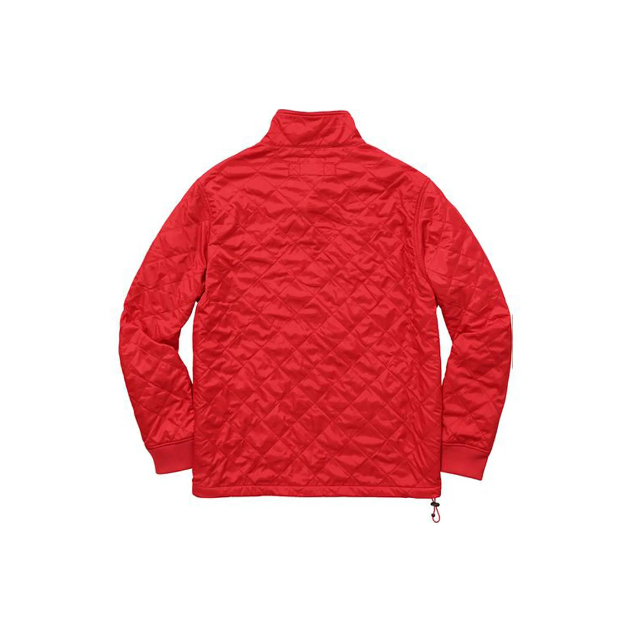Supreme Arc Logo Quilted Half Zip Pullover Red