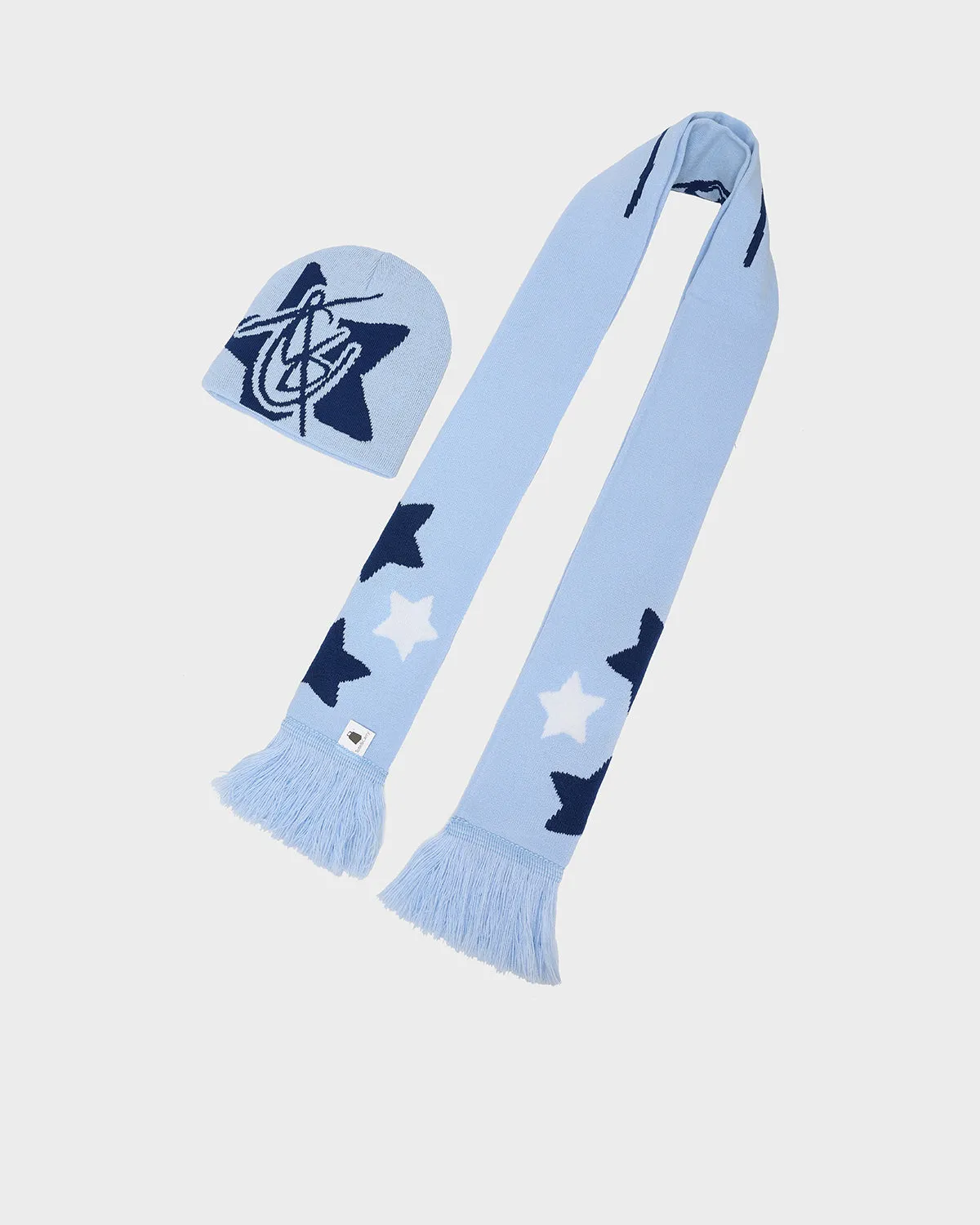 T&C Beanie Scarf Set in Baby Blue