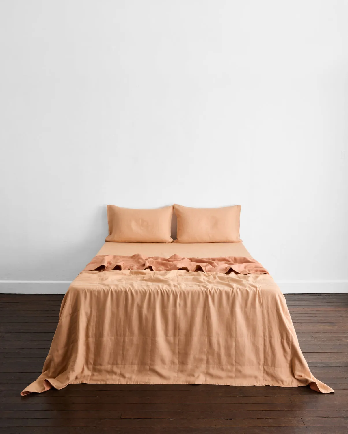 Terracotta & Hazelnut Two-Tone Quilt