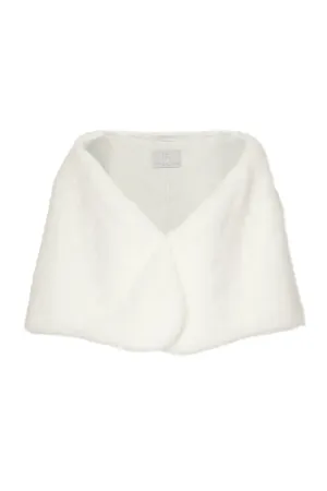 UNREAL FUR Yasmine Wrap Fur Stole (White)
