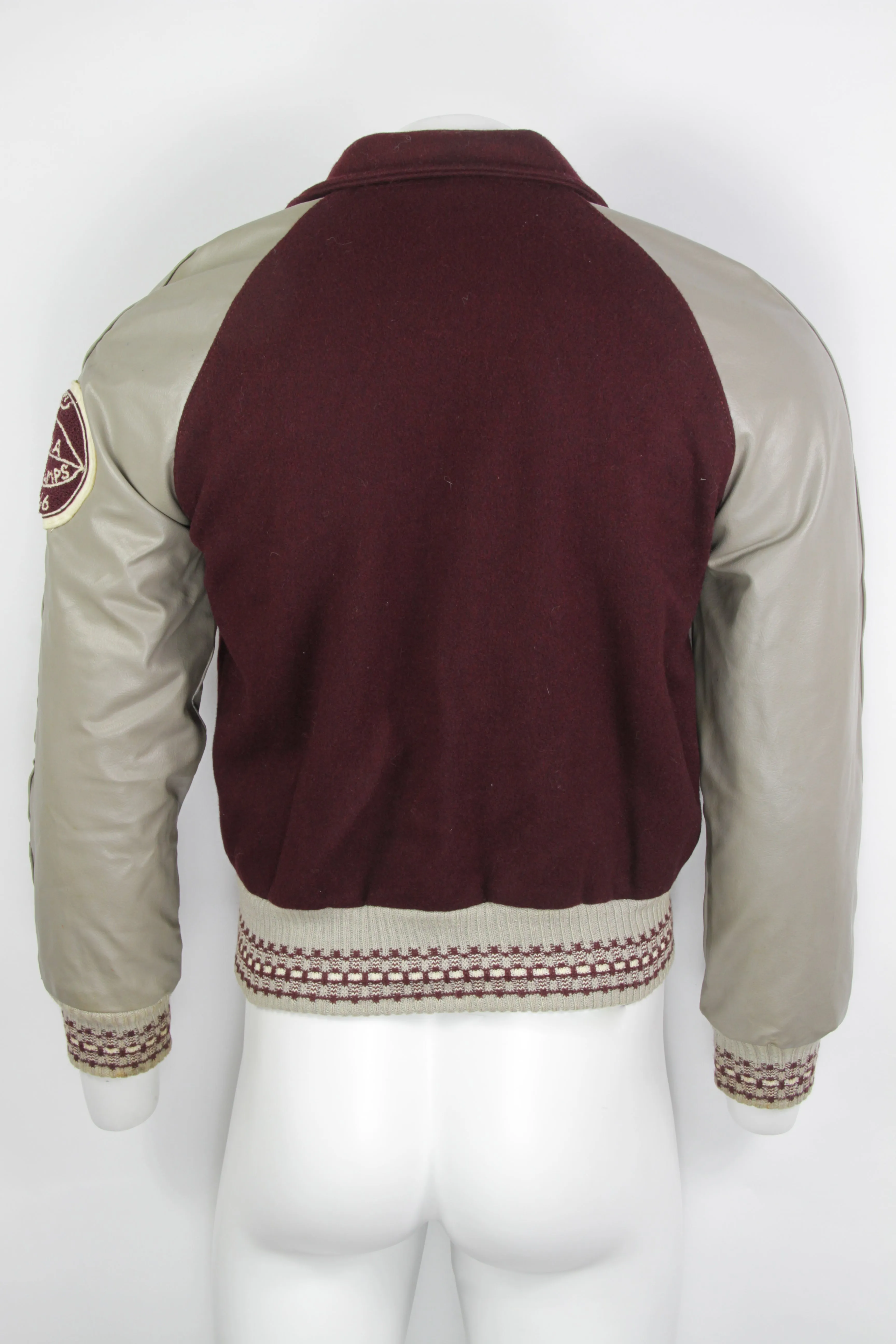 Vintage 1966 Varsity Letterman Wool Baseball Jacket - M