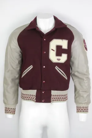 Vintage 1966 Varsity Letterman Wool Baseball Jacket - M