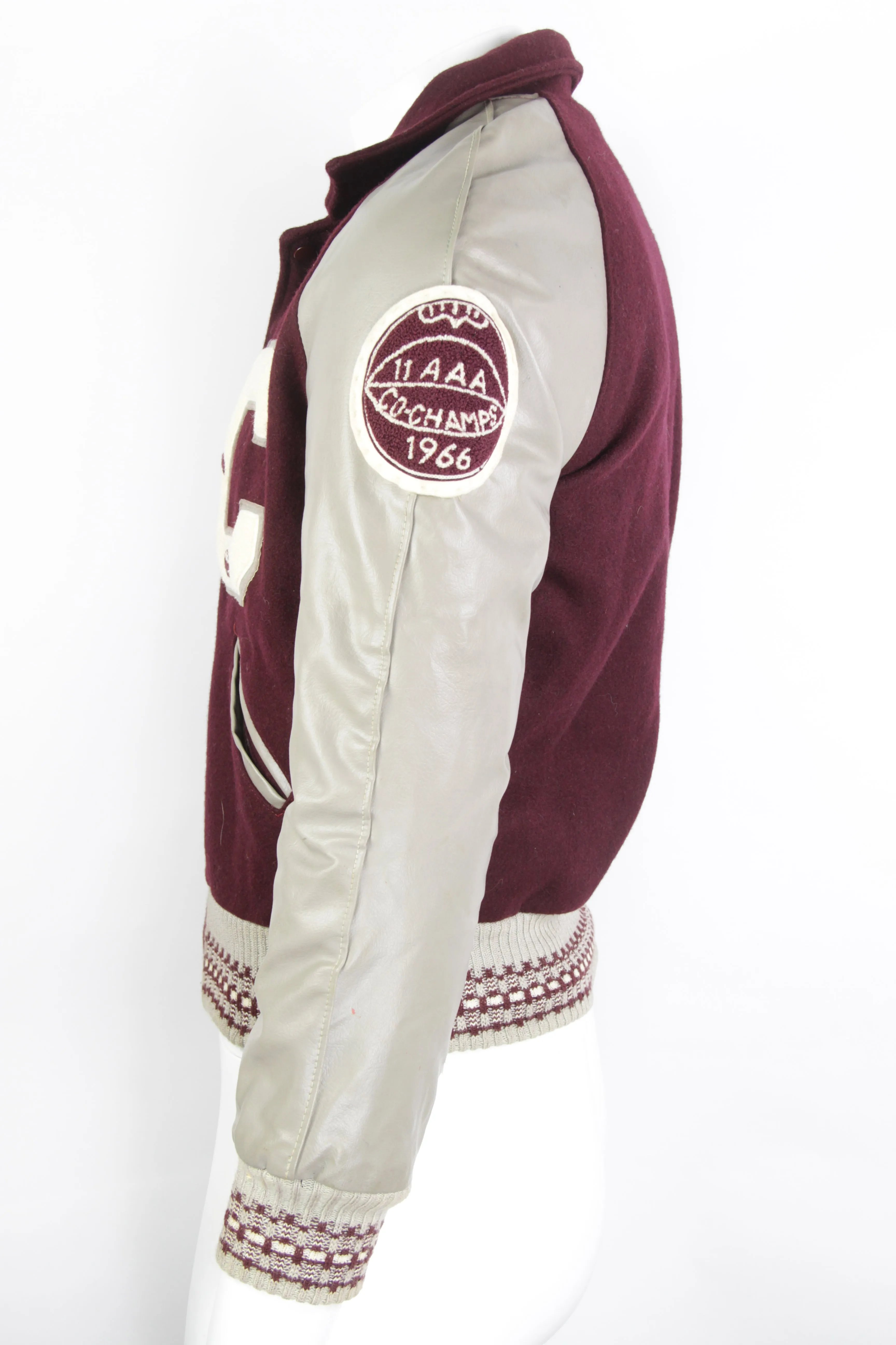 Vintage 1966 Varsity Letterman Wool Baseball Jacket - M