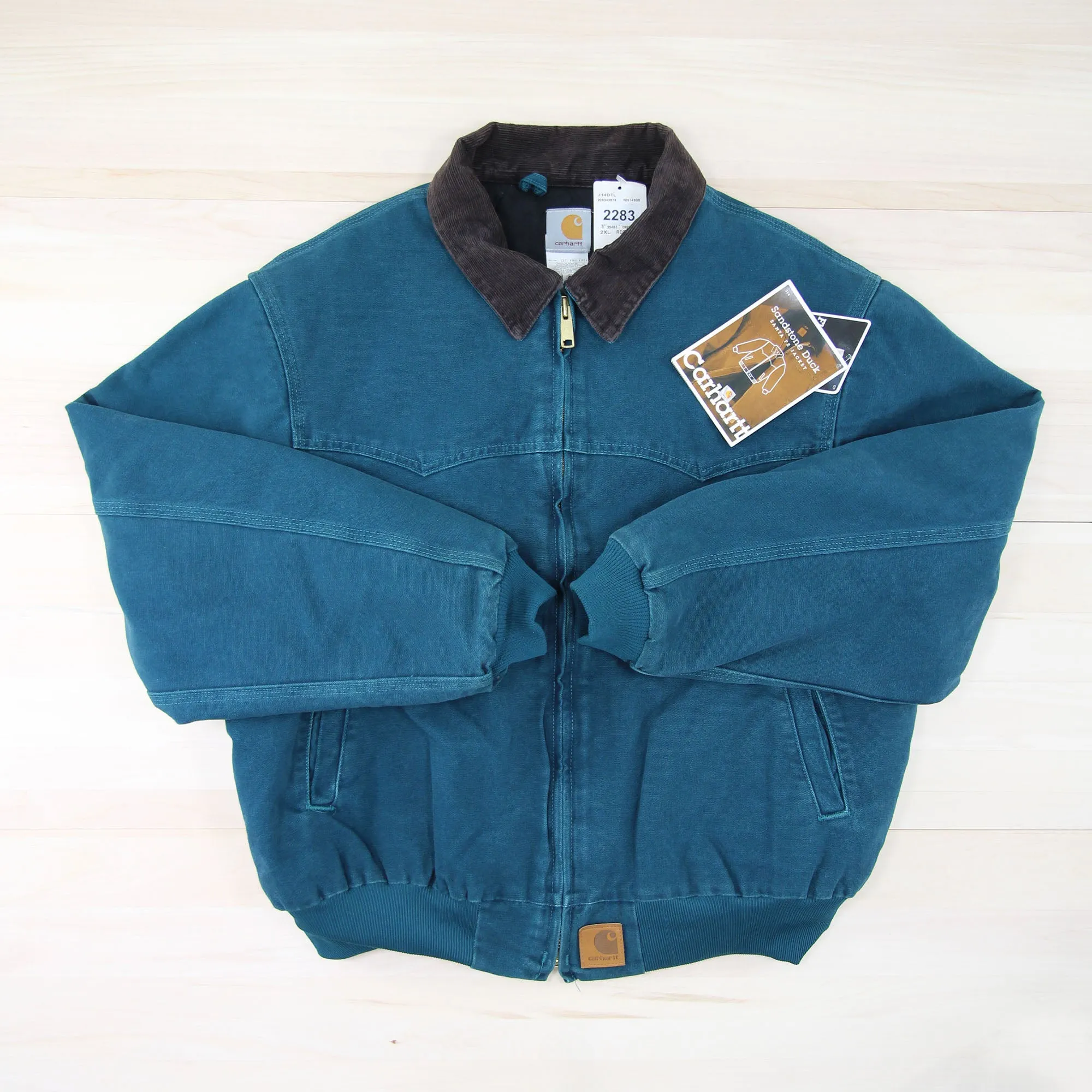 Vintage Carhartt J14 DTL (dark teal) Santa Fe Jacket NWT 2XL
