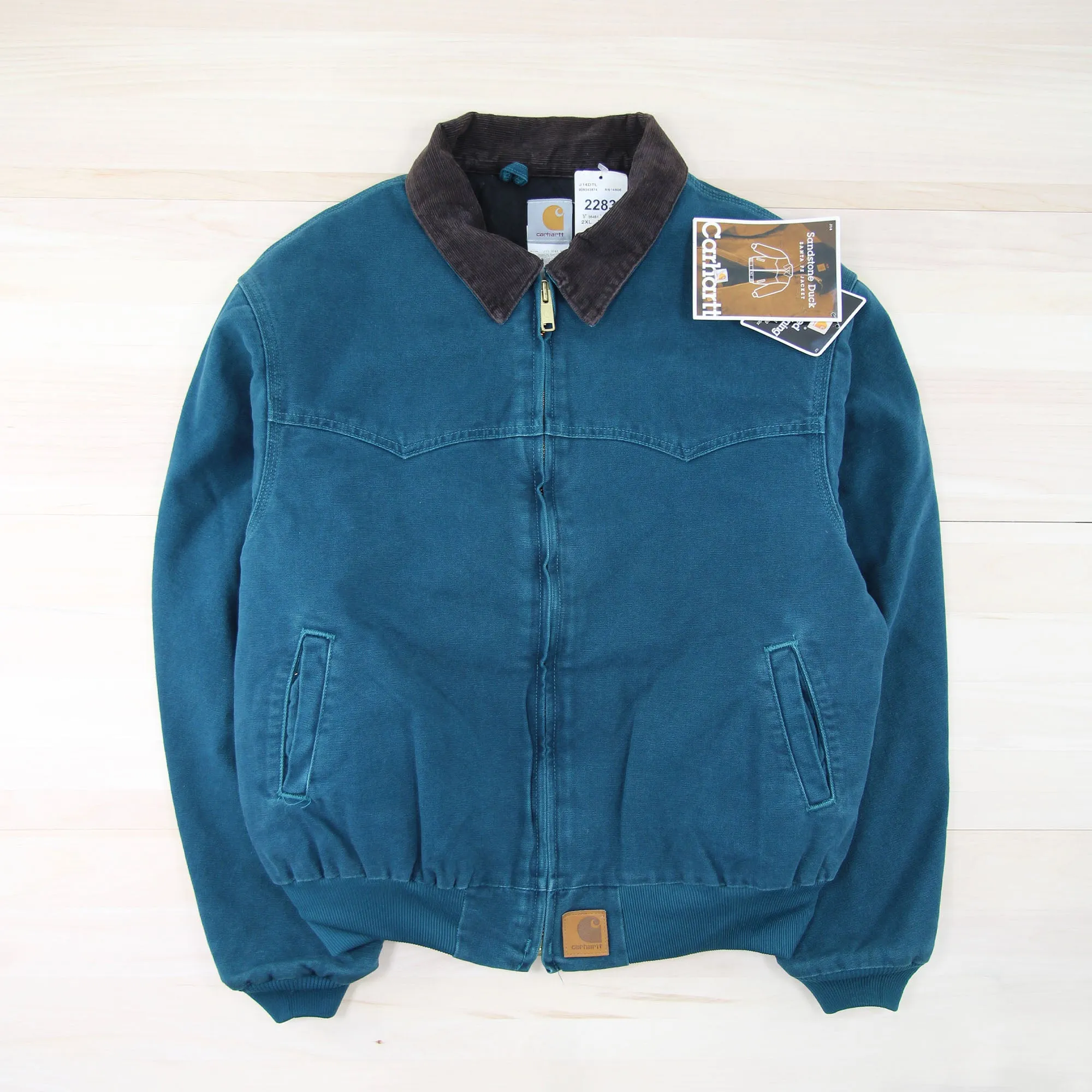 Vintage Carhartt J14 DTL (dark teal) Santa Fe Jacket NWT 2XL
