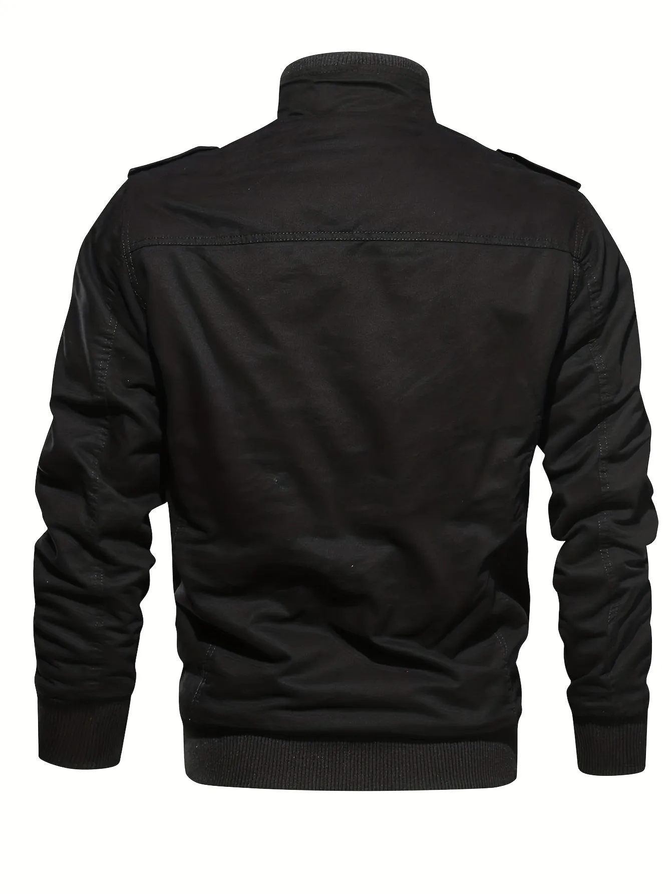 Vintage Long Sleeve Zip-Up Retro Style Stand Collar Winter Jacket for Men | Ideal for Winter