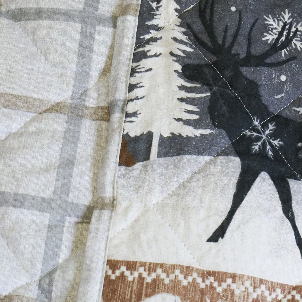 Warm Alaska Flannel Quilted Throw