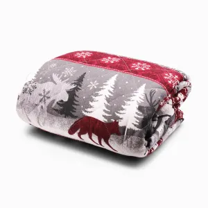 Warm Alaska Flannel Quilted Throw