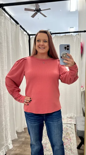 Washed Berry Thermal Top