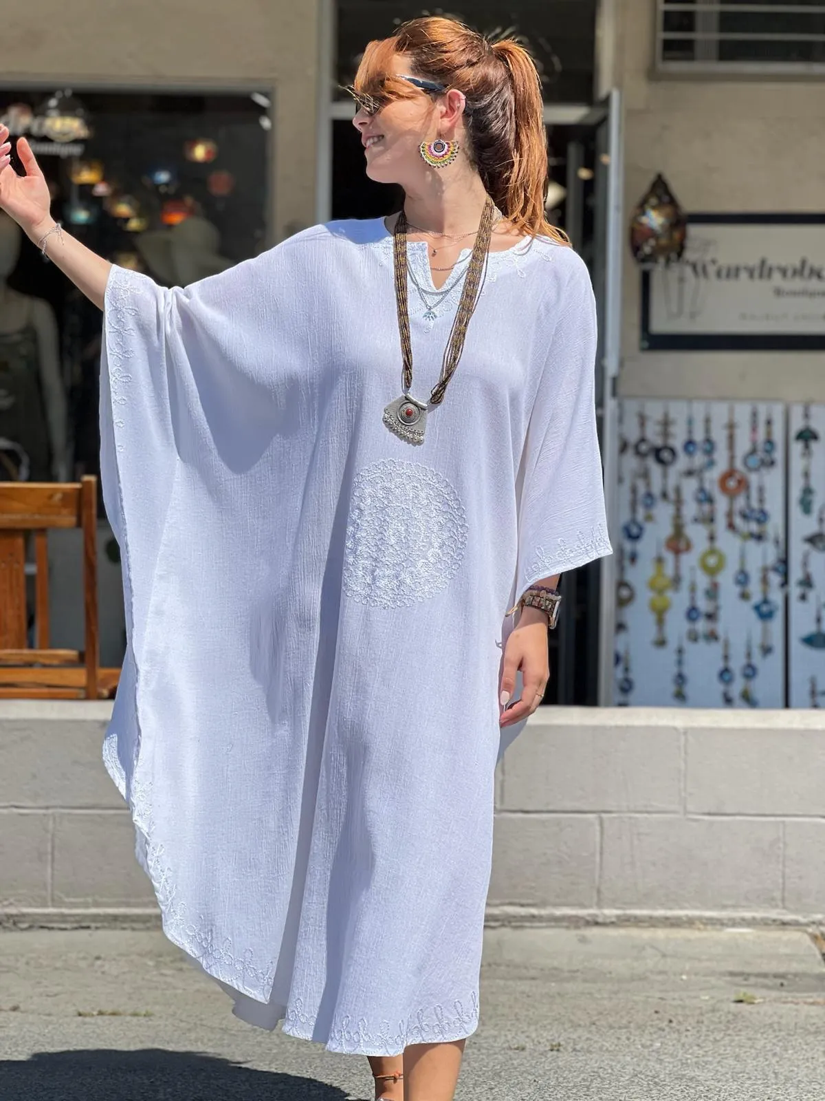 White Kaftan Dress