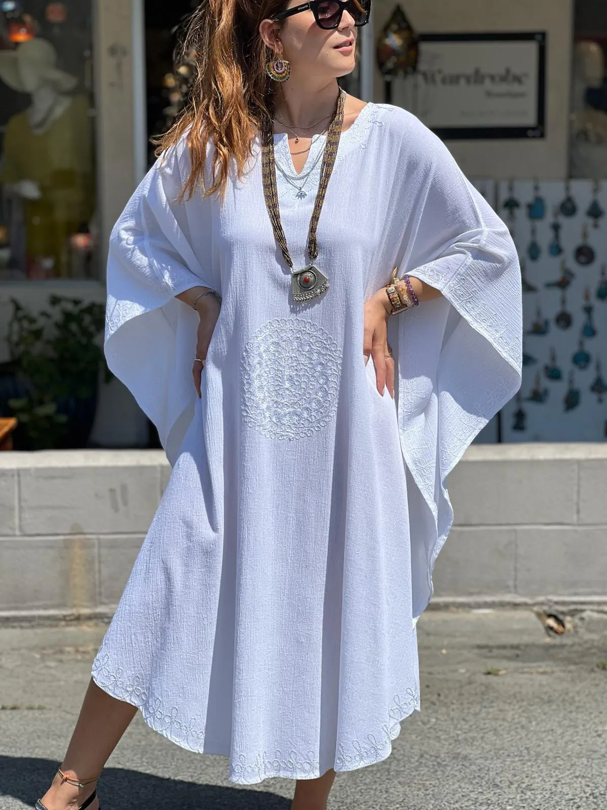 White Kaftan Dress