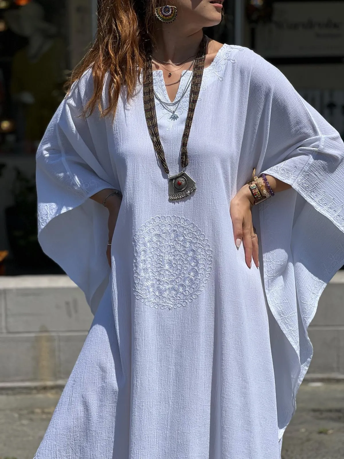 White Kaftan Dress