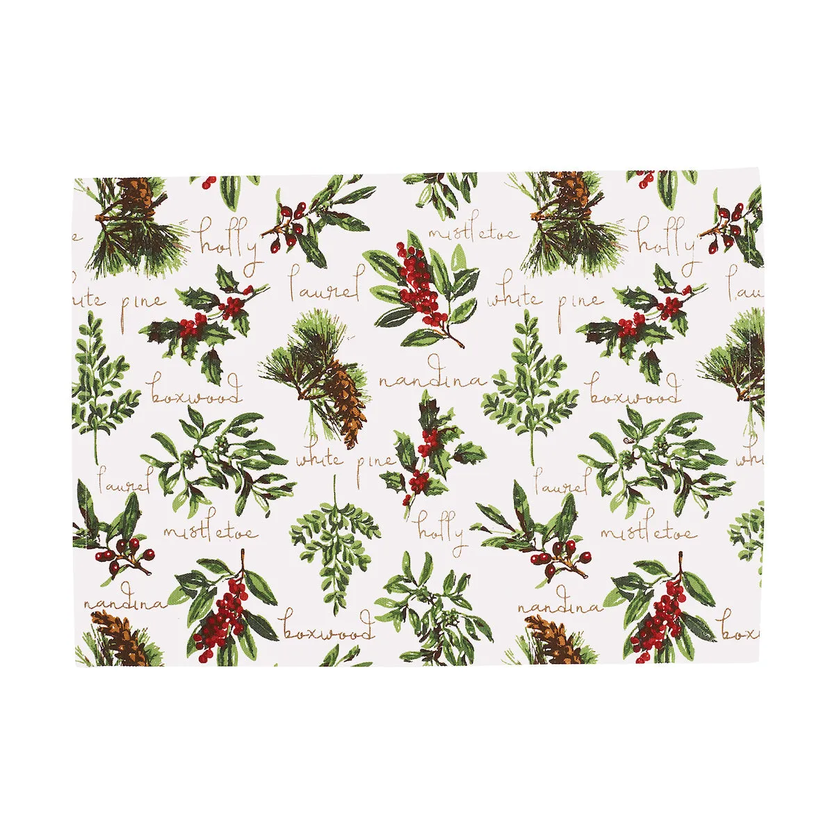Winter Botanical Woven Table Linens