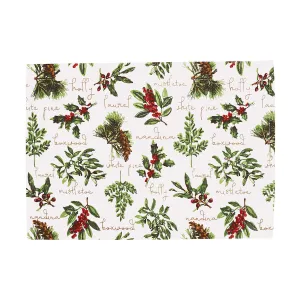Winter Botanical Woven Table Linens