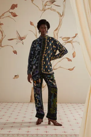 Winter Garden Black Pajama Pants