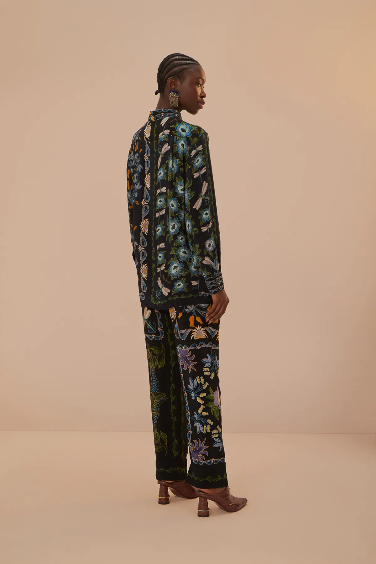 Winter Garden Black Pajama Pants