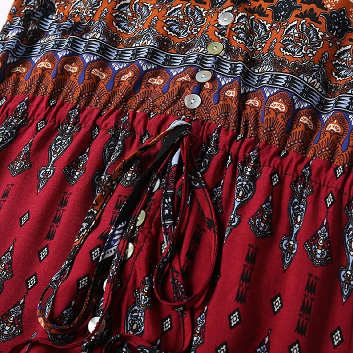 Women's Autumn V-Neck Long Loose Dress