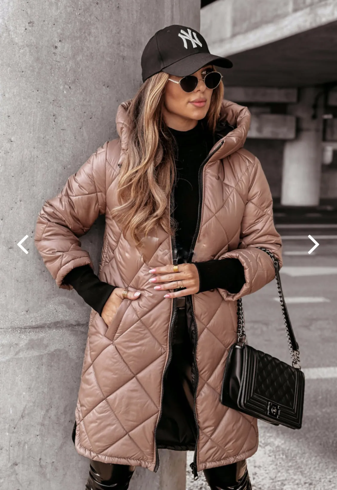 Women's Elegant Hooded Zippered Puffer Warm Winter Down Coat | Ideal for Autumn/Winter