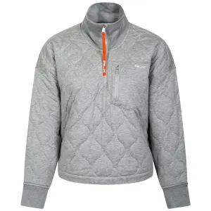 Womens Oversize Quilted Half-Zip Pullover Andover Heather - AW22