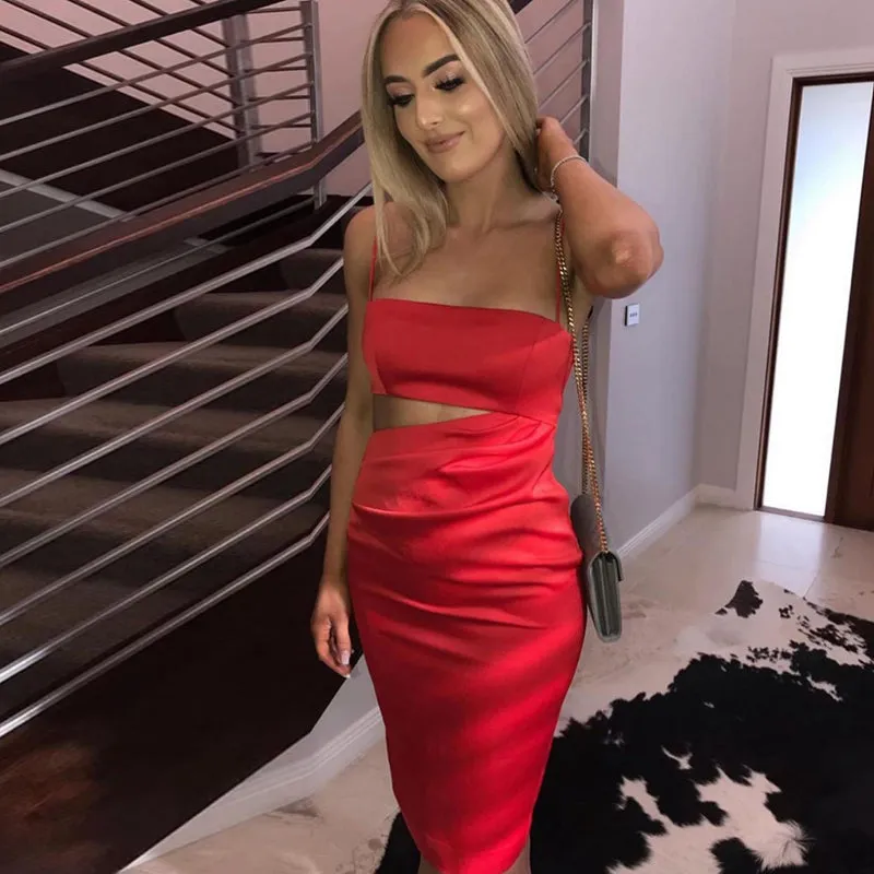 Women's Summer Sheath Spandex Sleeveless Dress