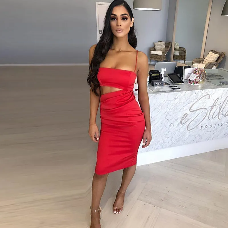 Women's Summer Sheath Spandex Sleeveless Dress