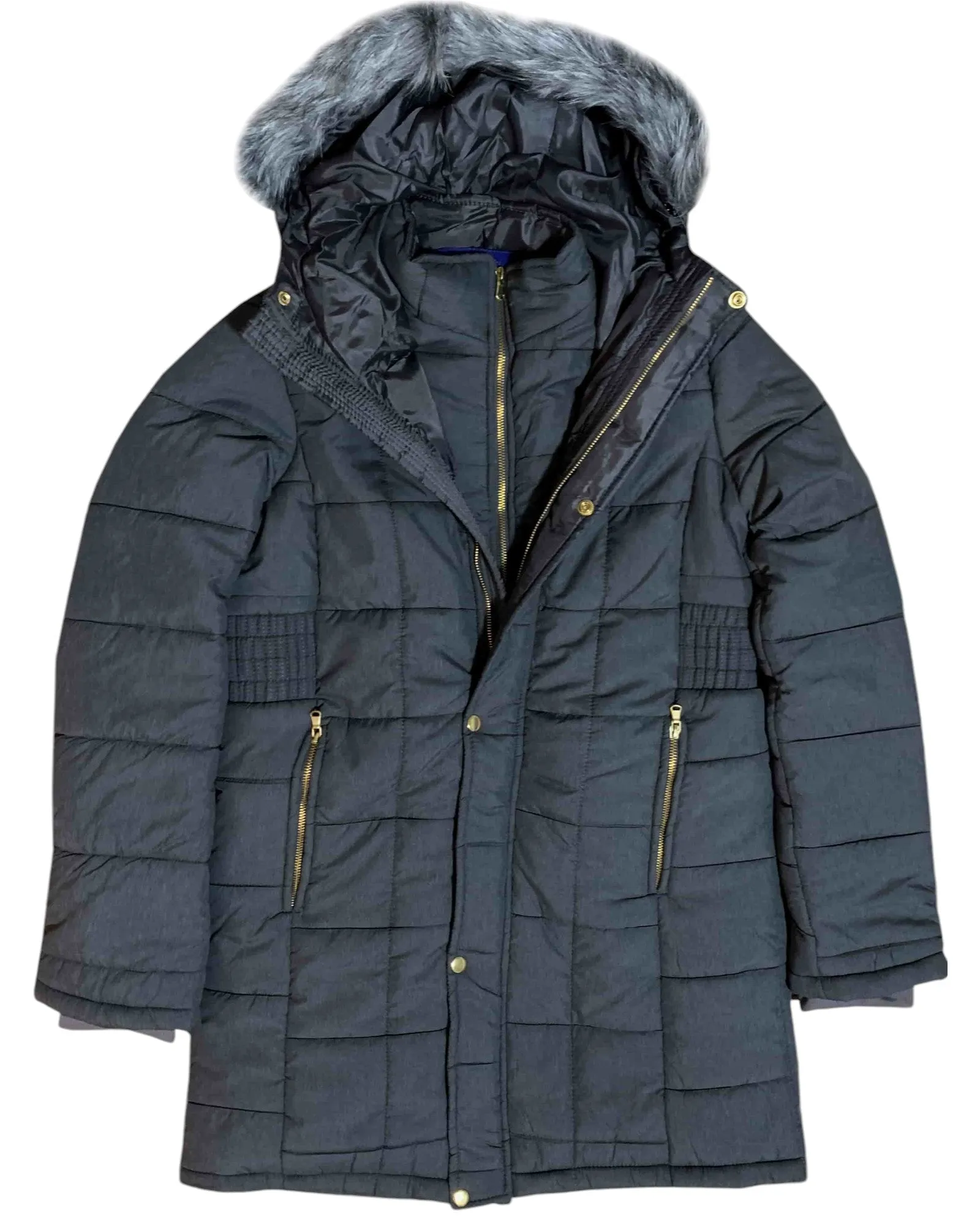 Women’s Warm Winter Coat Puffer Jacket with Removable Fur