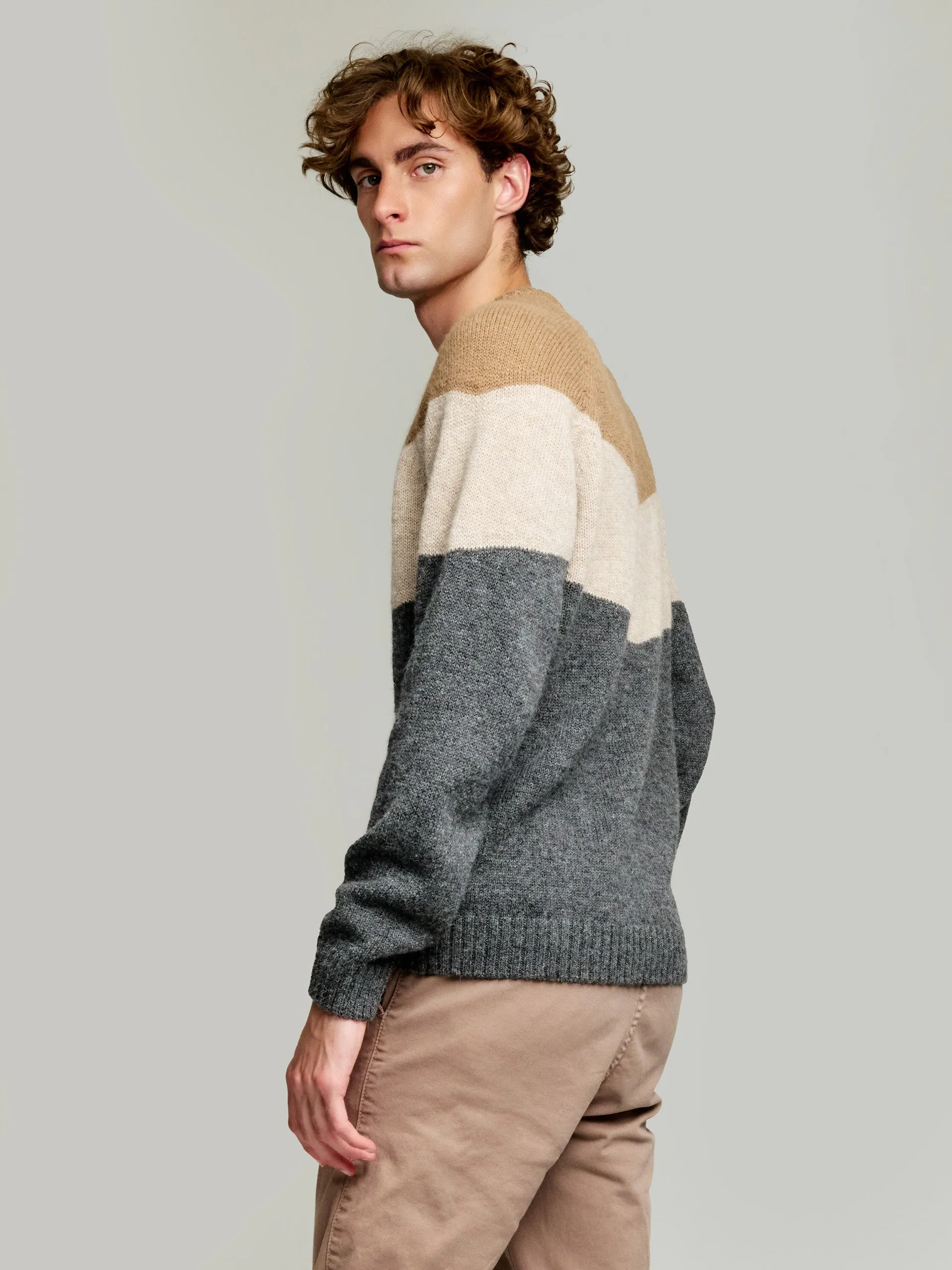 Yannick Sweater Baby Alpaca Color Grey
