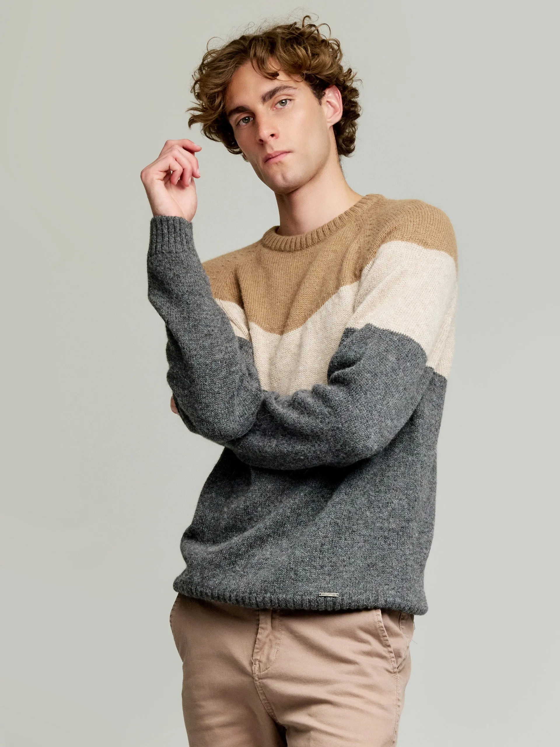 Yannick Sweater Baby Alpaca Color Grey